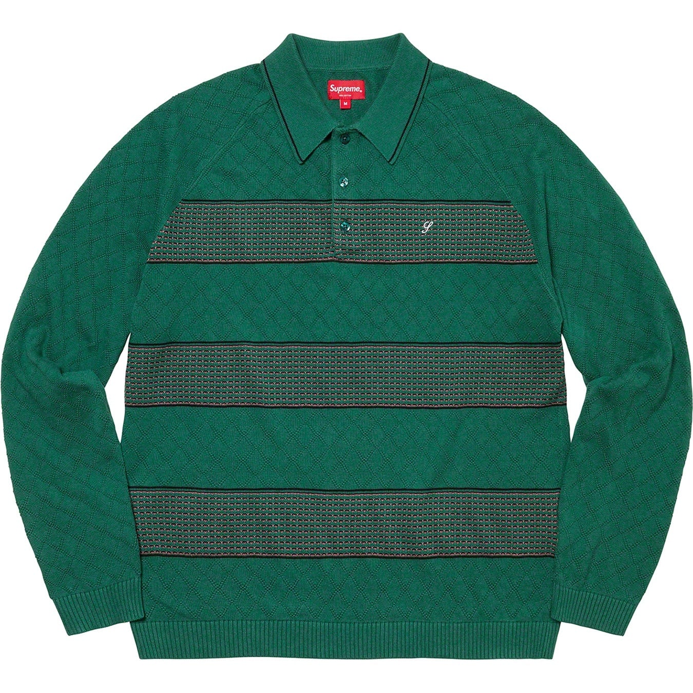 Knit Stripe L/S Polo view 7